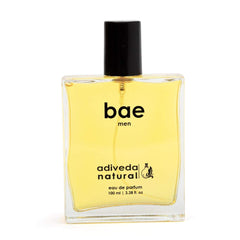 Adiveda Natural Bae Men Eau De Parfum | Woody Musky Perfume 100ml 3.38 Fl.oz. | Long Lasting Unique Fragrance