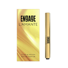 Engage L'amante Click & Brush Perfume Pen For Women | Skin Friendly Eau De Parfum For Women 4.5ml 0.1 Fl.oz.