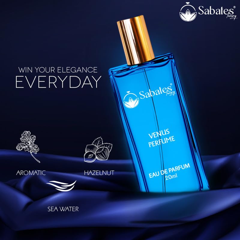 Sabates Venus Eau De Parfum Each 20ml 0.6 Fl.oz. Combo Of 3 | Fresh Fragrance Anytime / Anywhere | For Women Sabates Venus Eau De Parfum Each 20ml 0.6 Fl.oz. Combo Of 3 | Fresh Fragrance Anytime / Anywhere | For Women