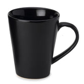 Ceramic Tea, Coffee Serving Mug Set Of 1 - Large, 350ml, Black | Ideal For Latte, Cappuccino, Hot Chocolate & Milk - Microwave & Dishwasher Safe | Matte & Glossy Finish