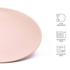 Quarter Plates Set Of 6, Blush Series | Premium Porcelain Snacks Plates Set - Dessert Plates, Snack Plate | Small Plates With Matte Finish