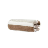 Black Gold The Finer Touch Microfiber Hand Towel 250 Gsm | Soft & Quick Dry, Super Absorbent, Lightweight Towel (Brown & White) - Pack 0f 1