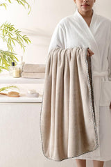 Spread Spain Microfiber Bath Towel 360 Gsm | Bath Towel For Men & Women Extra Soft Plush & High Absorbent | Set of 2 (Rock)