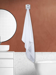 Ramraj Cotton Soft & Absorbent Terry Bath Towel 450 Gsm (White)