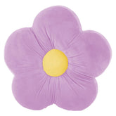 Flower Shaped Floor Cushion Pillow, For Kids Room, Living Room, Purple Color - 16 X 16 Inch | Luxury Kids Furnishing, Throw Pillow, Decorative Cushion, Velvet Cushion, Washable - Pack Of 1