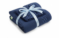 OpalBridge Exim Luxury 100% Cotton Terry Bath & Hand Towel 700 Gsm | 100% Soft & Absorbent Cotton Towel (Navy Blue)