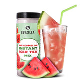 Bevzilla Watermelon Instant Iced Tea Mix - 400gm, 14.1 Ounce | Quick Ready In 30 Seconds - Perfect Refreshing Summer Drink | Easy To Carry Anywhere - Low Caffeine