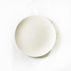 Subhra White Ceramic Dinner Plates Set Of 2 - 10 Inches, 2 Pieces | White Matte Finish Full Ceramic Plates For Dinner - Microwave Safe & Dishwasher Safe