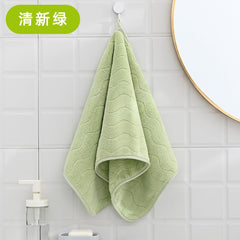 HomeCloud Microfiber Soft & Fuffy Bath & Face Towel 400 Gsm With Hanging Loop | 3x Softer Than Cotton Towels | Highly Absorbent Set Of 2 (Waves Green)