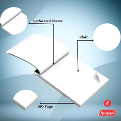 Slip Pad No.33, Plain With 80 Sheet 160 Pages, Ideal For Office, School & Personal Use, Pack Of 8