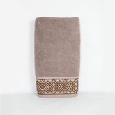 Rangoli 100% Cotton Fibre Bath Towel 600 Gsm | Highly Durable & Absorbent Towel | Skin-Friendly & Quick Drying Luxury Towels (Brown) - Pack Of 1