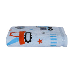 Rangoli 100% Cotton Kids Bath Towel 400 Gsm | Super Soft & Highly Absorbent, Anti-Bacterial & Anti-Odour, Multipurpose Towels (Blue)