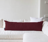 Soft Microfiber Hug Pillow For Sleeping, Full Body Pillow, Maroon Color - 18 X 54 Inch | Long Pillow For Bed, Pregnancy Pillow For Sleeping, Large Pillow, Neck Support, Multipurpose Use