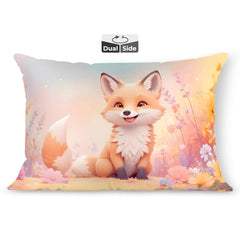 Kids Pillow Cushion With Super Soft Fabric, Animal & Cartoon Prints - 12x18 Inches | Dual Sided Design, Durable & Easy Care | Large & Versatile, Multi-Purpose, Made In India - Design 16