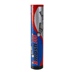 TECHNO Smash 500 Nylon Badminton Shuttlecock , Eva Bottom | White , Pack Of 10
