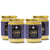 Pure Natural Desi Cow Bilona Ghee By Mr. Milk | Rich In Nutrients & Energy Healthy Pure Desi Ghee Good For Frying, Cooking | 2 Litre (500ml * 4) 67.6 Ounce | Jar Pack