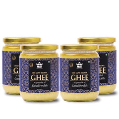 Pure Natural Desi Cow Bilona Ghee By Mr. Milk | Rich In Nutrients & Energy Healthy Pure Desi Ghee Good For Frying, Cooking | 2 Litre (500ml * 4) 67.6 Ounce | Jar Pack