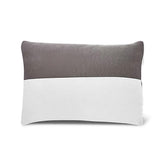 Adjustable Hollow Fiber Sleeping Pillow With Zip, White & Grey, Standard Size, Set Of 1 | Microfiber, Bed Pillow, Fluffy & Medium Firm, For Back, Side & Stomach Sleepers