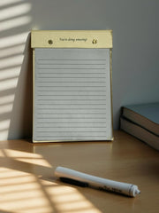 Refillable Eco-Friendly Notepad, 19.5 X 14.5Cm, Hardboard Cover With Motivational Quote, 1Pc