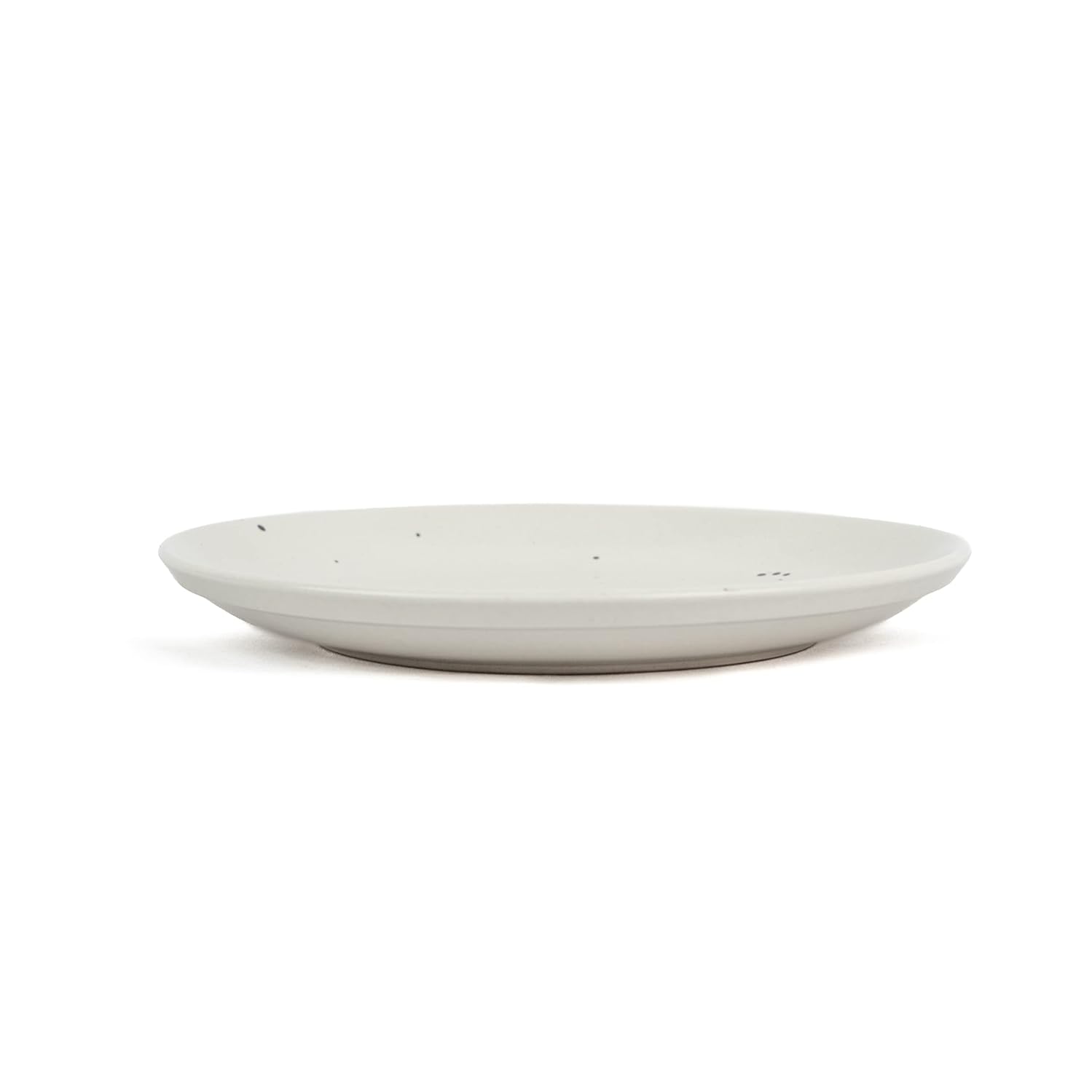 Ceramic Quarter Plates Set Of 6, White Speckle Earth Series | Premium Stoneware Snacks Plates Set - Dessert Plates | Small Plates With Matte Finish - Microwave Safe & Chip Resistant Ceramic Quarter Plates Set Of 6, White Speckle Earth Series | Premium Stoneware Snacks Plates Set - Dessert Plates | Small Plates With Matte Finish - Microwave Safe & Chip Resistant