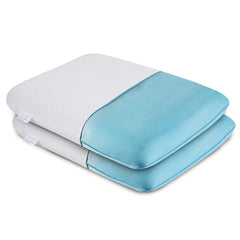 Cooling Gel Cervical Memory Foam Pillow, Orthopedic Pillow For Pain Relief, White - 20 X 14 X 4.5 Inch | Cervical Spine Support, Pillow For Restful Sleep | Regular Pillow - Pack Of 2