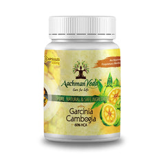 Aachman Veda Garcinia Cambogia With 60% Hca For Men & Women, Natural Extract Formulation & Support Metabolism, Help To Prevent Easy Formation Of Fats | 60 Capsules 100gm 0.2lbs