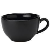 Ceramic Soup & Coffee Wide Large Mug With Handle - Set Of 1, 350ml, Black | Bone Ash Free & Microwave Safe - Mug For Maggi, Cappuccino, Latte, Green Tea