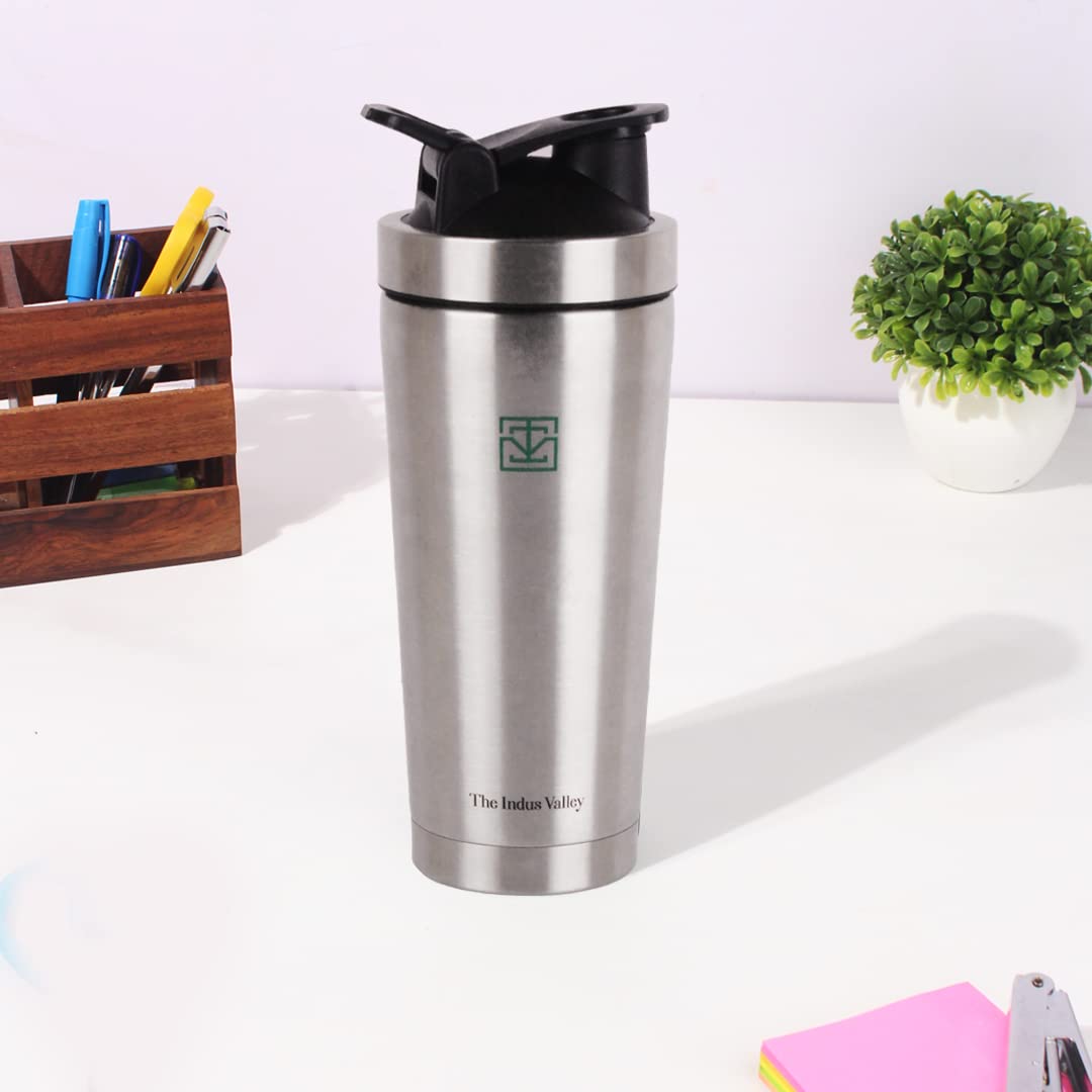Vacuum Insulated Stainless Steel Gym Shaker Bottle With Steel Agitator For Pre Workout - 750ml, 7.2 Inch, Protein Sipper, Shaker Bottle | Durable, BPA Free, 100% Leak Proof Vacuum Insulated Stainless Steel Gym Shaker Bottle With Steel Agitator For Pre Workout - 750ml, 7.2 Inch, Protein Sipper, Shaker Bottle | Durable, BPA Free, 100% Leak Proof