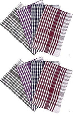 G 1 Kitchen Duster Wet Dry Cotton Cleaning Cloth/Mop 365 Gsm | Pack Of 8 (Multicolor)