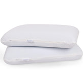 Cervical Memory Foam Pillow, For Neck Pain Relief, White, Standard Size - 23 L X 14.5 W X 4 H Inch | Neck & Head Support, Orthopedic Pillow, Washable Cover | Contour Pillow - Pack Of 2