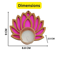 LOTUS TEALIGHT CANDLE HOLDER SET OF 4 | PERFECT FOR NAVRATRA DECORATION