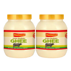 Pure Premium Buffalo Danedar Ghee By Panchamrut | Rich In Nutrients & Delicious Healthy Desi Ghee Good For Calcium | 2 Litre (1 Litr * 2) 67.6 Ounce | Jar Pack