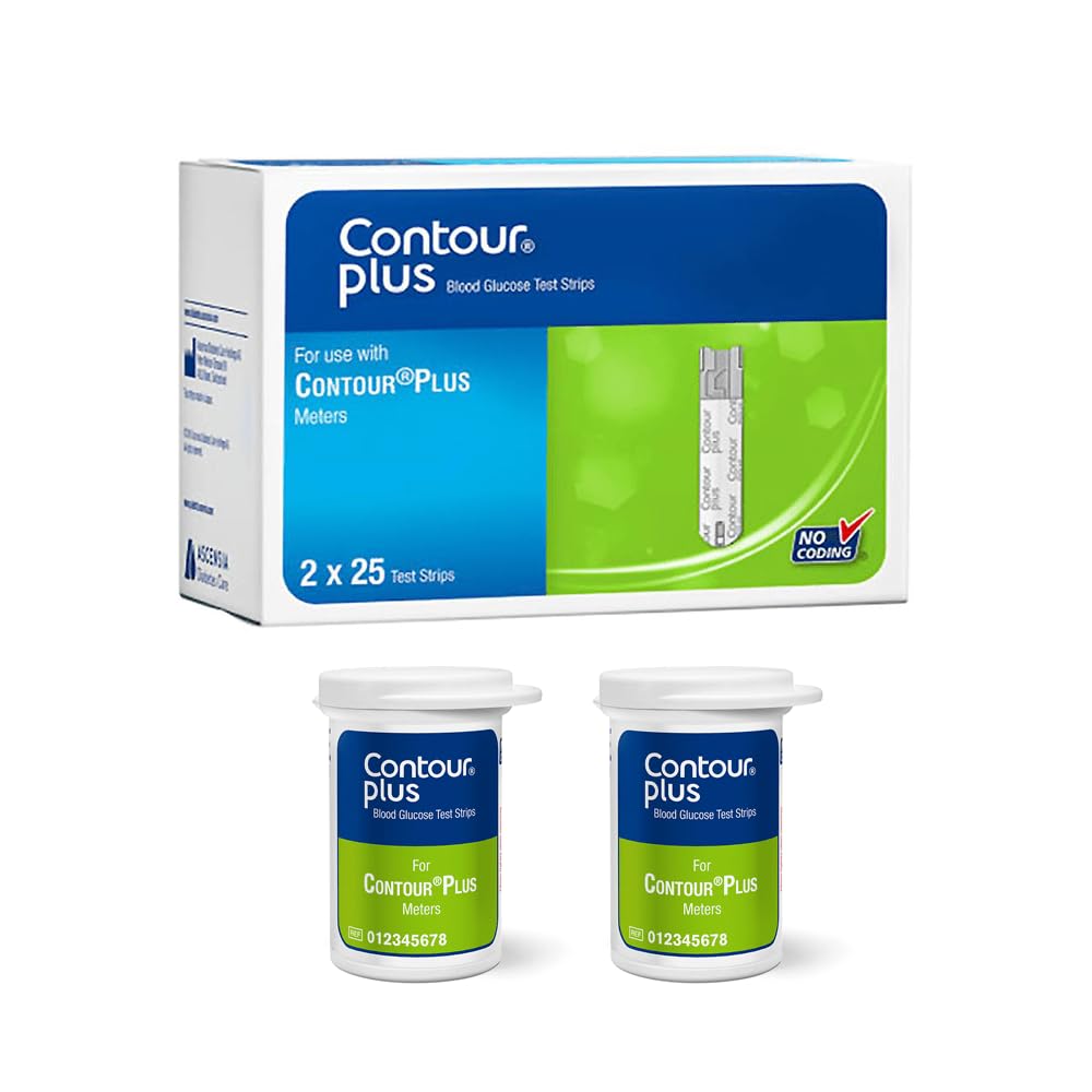 Contour Plus Blood Sugar Test Strips (50 Pack) | Easy to Use & Accurate Contour Plus Blood Sugar Test Strips (50 Pack) | Easy to Use & Accurate