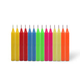 MULTICOLOUR ESPECIALLY MEANT FOR HEALING TICK CANDLES PACK OF 14 BEST FOR DECOR