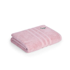 Feather & Spun Bamboo Cotton Bath Towel 600 Gsm | Anti Microbial Fade Resistant Double Needle Stitch Lavender Fragrance Bath Towel (Petal Pink)