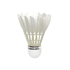 Transfrom VT - One Badminton Feather Shuttlecock , Speed 78 | White , Pack Of 12 , Playing Level - Professional