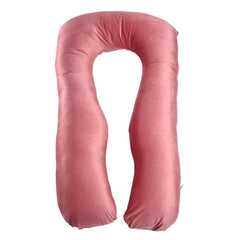 Pregnancy & Nursing Pillow Combo, U Shape Maternity Pillow For Sleeping - Dark Pink | 5 In 1 Multipurpose Use, Nursing Pillow | For Breastfeeding With Cotton Removable Cover, Adjustable Strap
