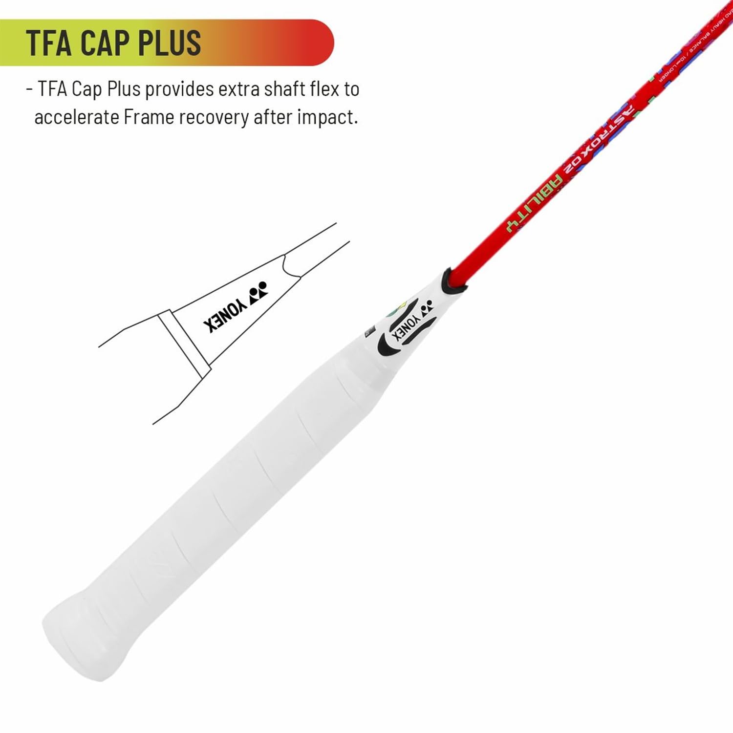 Yonex ASTROX 02 ABILITY Strung Badminton Racquet, 4u Colour - Red, Grip Size - G4, Material - Graphite Yonex ASTROX 02 ABILITY Strung Badminton Racquet, 4u Colour - Red, Grip Size - G4, Material - Graphite