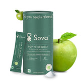 Sova Pop To Debloat Powder For Healthy Digestion With 10 Billion Cfus, Prevent Gassiness, Bloating & Discomfort, Pre & Probiotics Digestive Enzymes | 15 Vegan Sachets, 150gm 0.3lbs