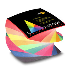 Rainbow Spiral Cube, For Students & Office Use Notepad, Unique Design (500 Sheets) Pack Of 1