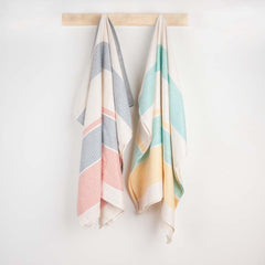 Thirsty Towel Doctor Towels Bamboo Bath Towels 300 Gsm | Super Soft & High Absorbency Towel, Dobby Quick Dry Towels - Pack Of 2 (Yellow & Orange)