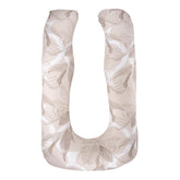 Pregnancy Pillow, J Shaped Pillow, Maternity Pillow For Sleeping - Light Brown | Mekko Printed, 100% Cotton Pillow For Pregnant Mothers With Breathable & No Heat Fabric - Full Body Support