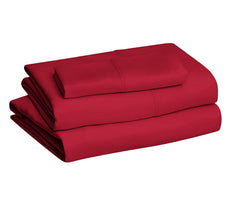 Microfiber Bedsheet With 1 Pillow Cover - Size 60 X 90 Inches, Maroon | 300 Thread Count - Daily Use Perfect Plain Single Bedsheet