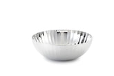 Silver Stainless Steel Katori Set Of 6 - Ribbed Pattern | Luxury Gift Collection, Mirror Finish - Premium Dahi Bhalla Bowls Wati | Serveware, Dinnerware & Tableware - Rhythm Garden Series
