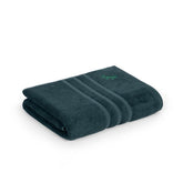 Feather & Spun Bamboo Cotton Bath Towel 600 Gsm | Anti Microbial Fade Resistant Double Needle Stitch Lavender Fragrance Bath Towel (Jade Forest)