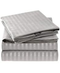 Cotton Bedsheet For Double Bed Queen Size - 90 X 100 Inches, Silver Grey With 2 Pillow Covers | 350 Thread Count | Premium Comfort Bedsheets For Home, Hotels & Guest House