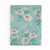 Elastic Fitted Bedsheets With 2 Pillow Covers - Size-78 X72+10 Inches, Mint Green | King Size Bed With All Around Elastic 220 TC Super Soft