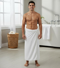 Blissful Creations Cotton Bath Towel 450 Gsm | Soft & Highly Absorbent Bath Towel - White