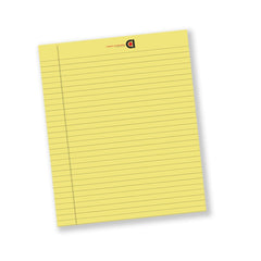 Wide Ruled 10.5 X 8.5 - Inch 50 - Sheet Lined Writing Note Pad (Yellow) Pack Of 12