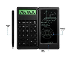 ShopCentre Smart Calci 2-in-1 Foldable Calculator & Writing Tablet Pad Combo | 12 Digit Pocket Calculator | Foldable Design With Notepad | Small Size | 2 In 1 Writing Tablet Calculator